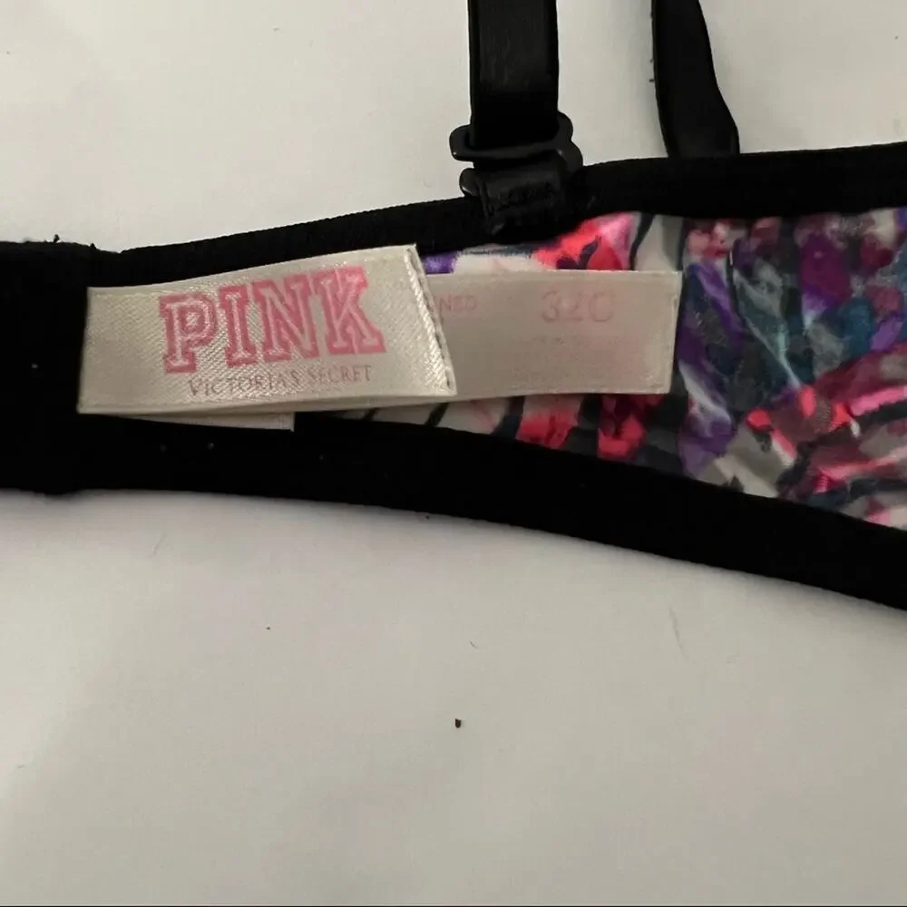 Victoria's Secret PINK Women's Floral Wear Everywhere Lightly Lined Bra Size 32C